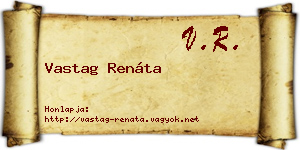 Vastag Renáta névjegykártya